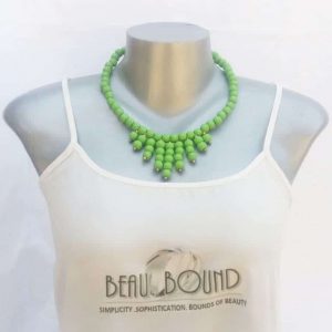 beaded necklace lime
